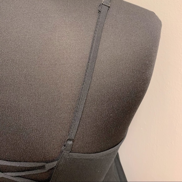 Nwt Black Ruffle Corset Lace Up Sexy Mini Dress - Picture 13 of 13